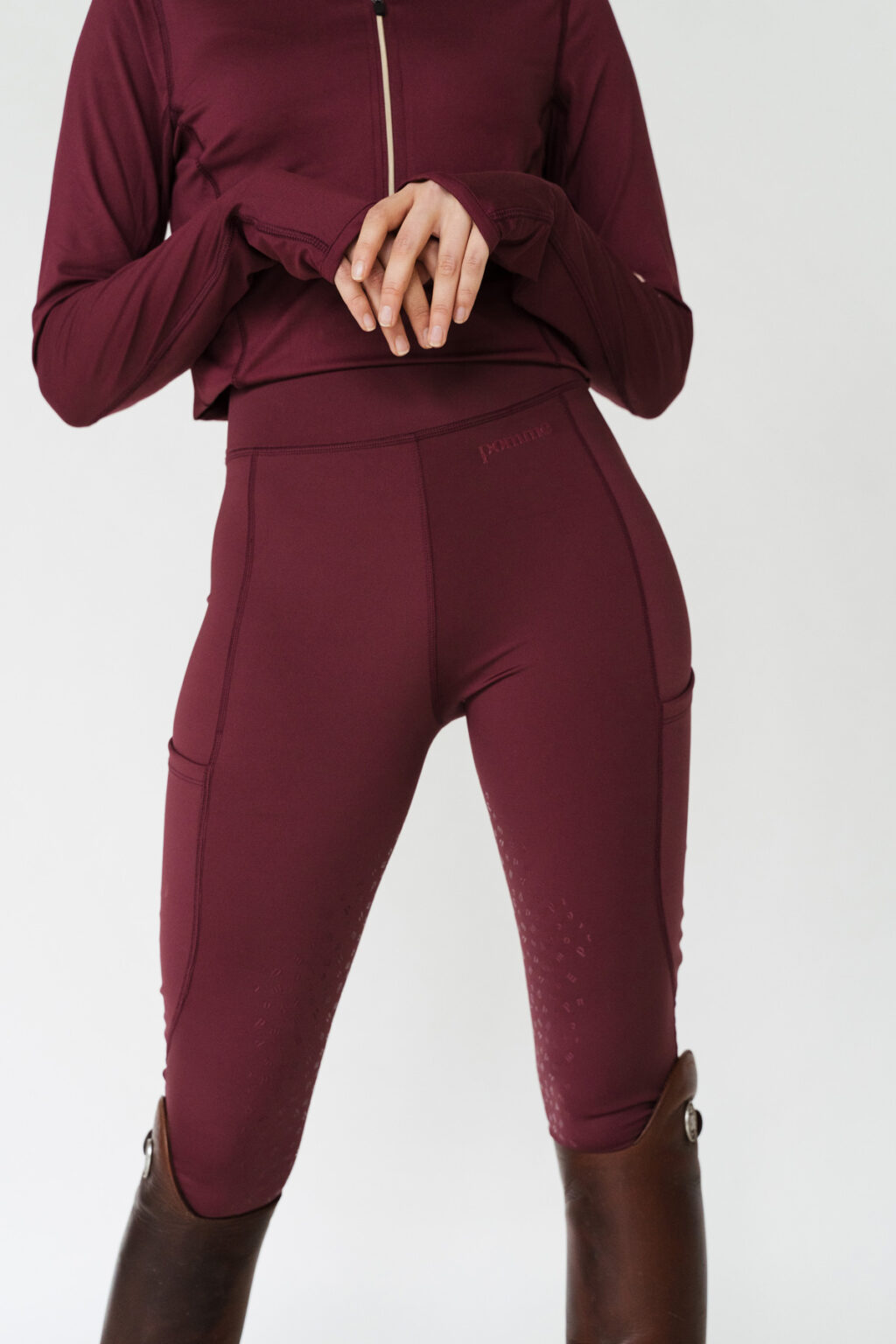 Millie Burgundy Classic, Riding Leggings - Image 8