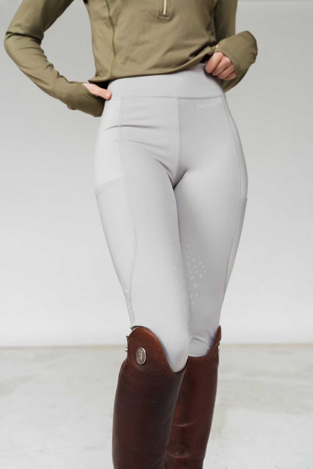 Millie Grey Drizzle Classic, Riding Leggings - Image 6