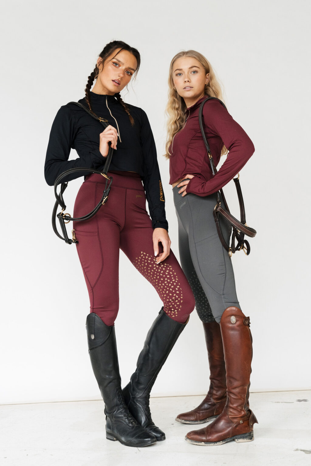 Millie Burgundy Bling, Riding Leggings - Image 5
