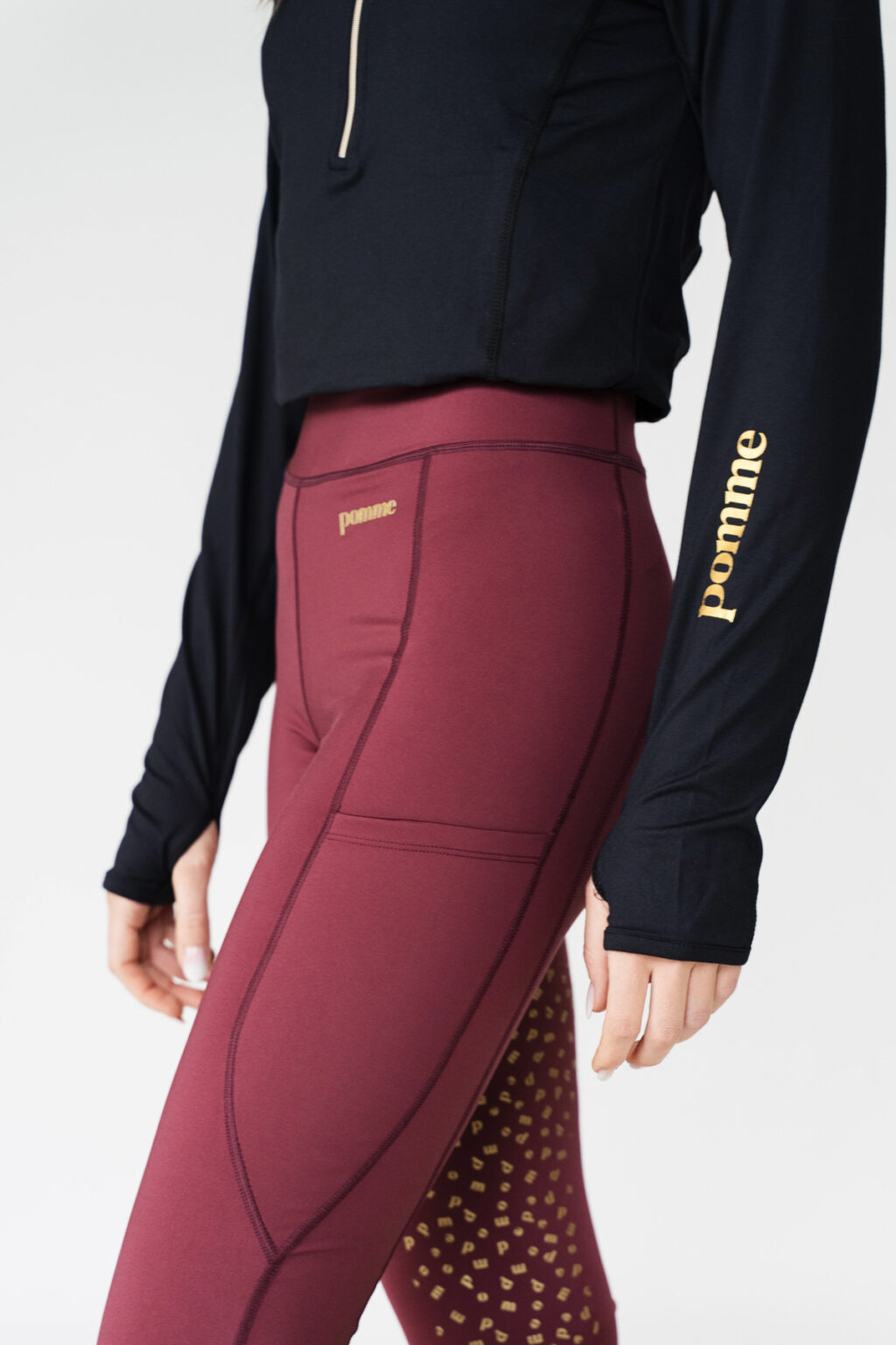 Millie Burgundy Bling, Riding Leggings - Image 7