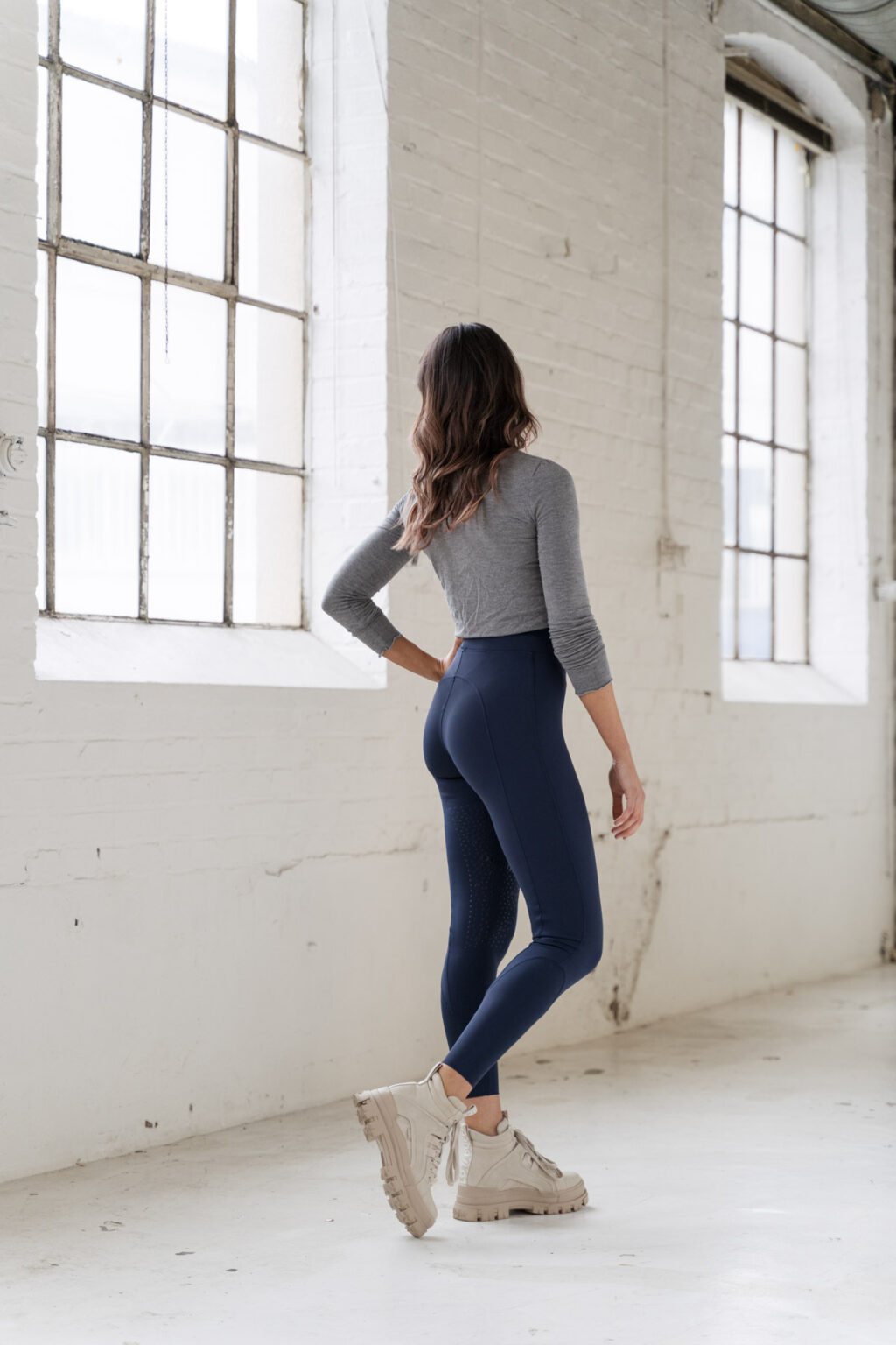 Georgie Navy Classic, Riding Leggings - Image 3