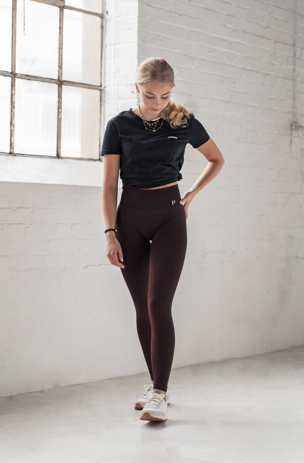 Sandy Burgundy, Riding Leggings Seamless No Grip - Image 8