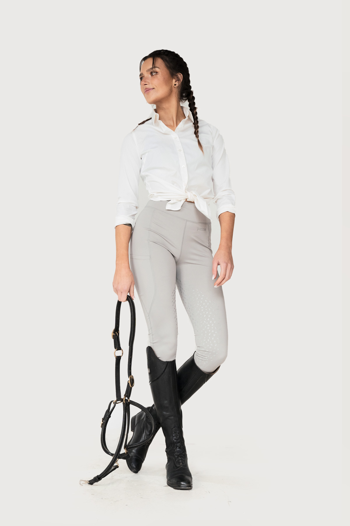 Millie Grey Drizzle Bling, Riding Leggings