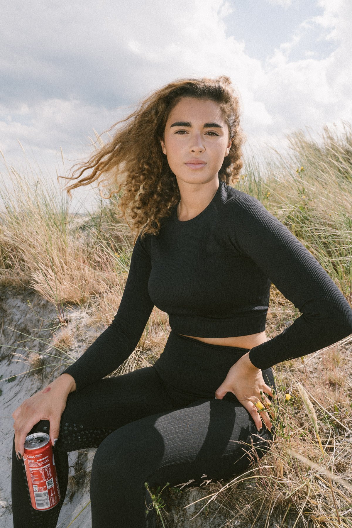 Elsa Seamless Crop Top, Black - Image 4