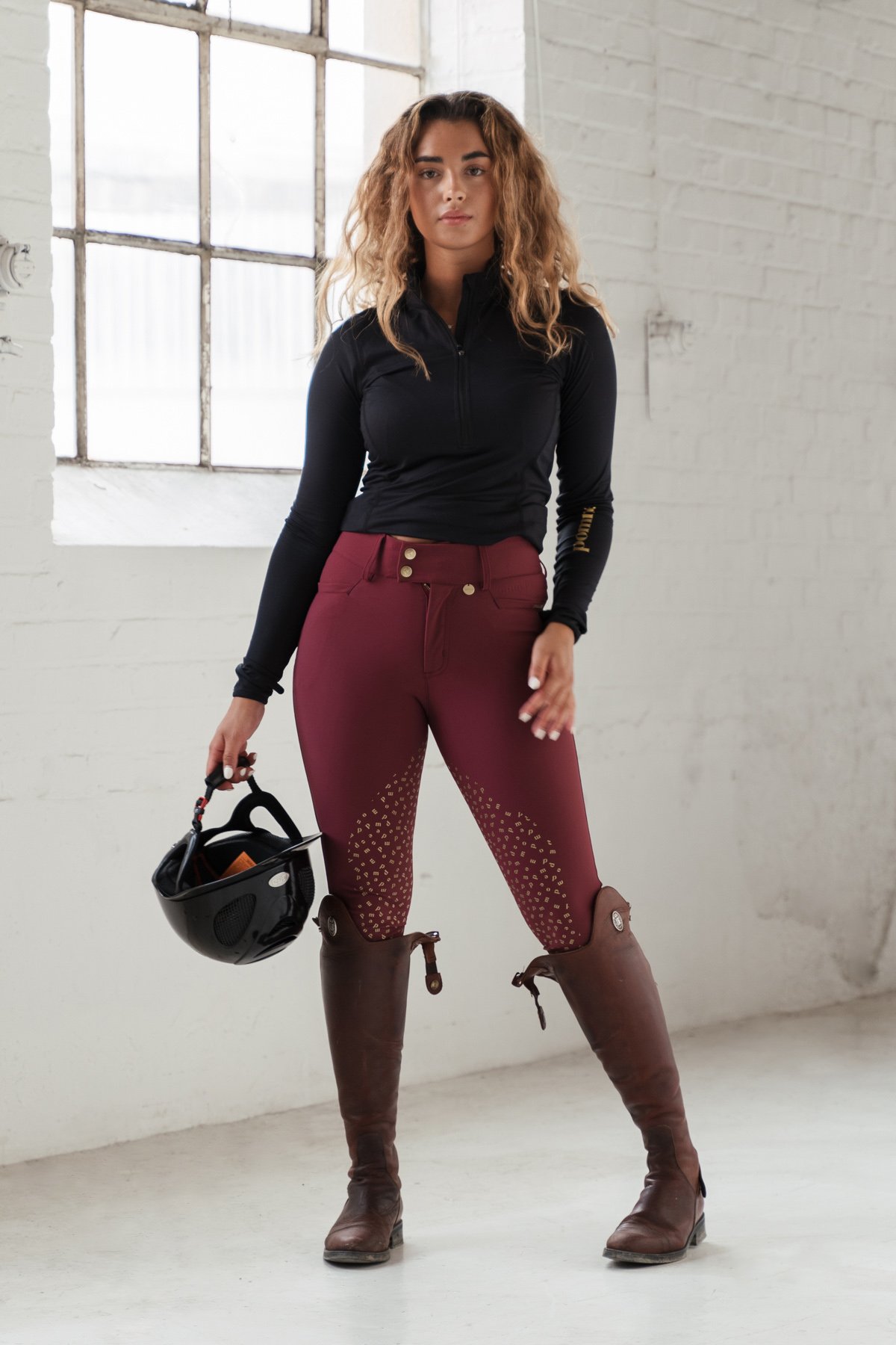 Nellie Burgundy Bling, Ridbyxor - Bild 4