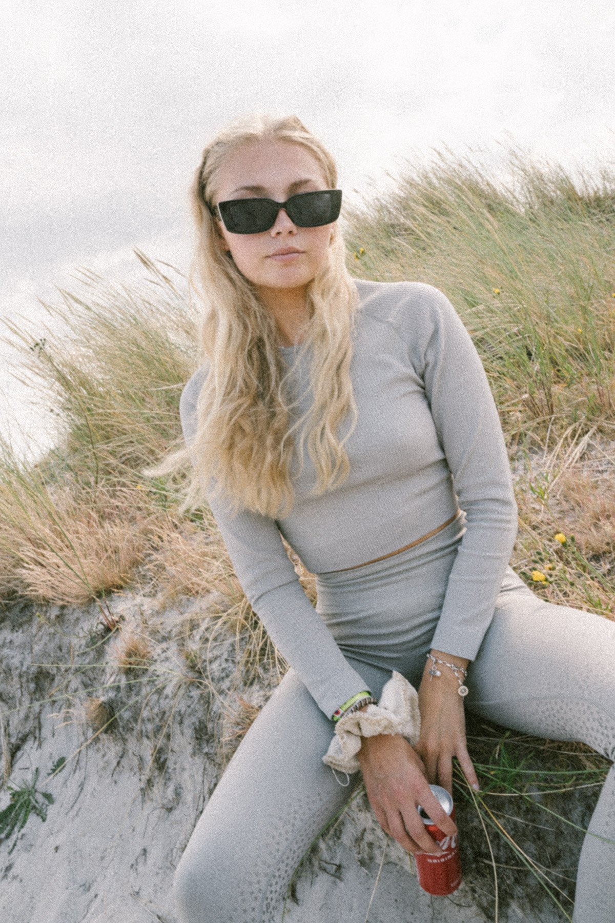 Elsa Seamless Crop Top, Grey Drizzle - Bild 7