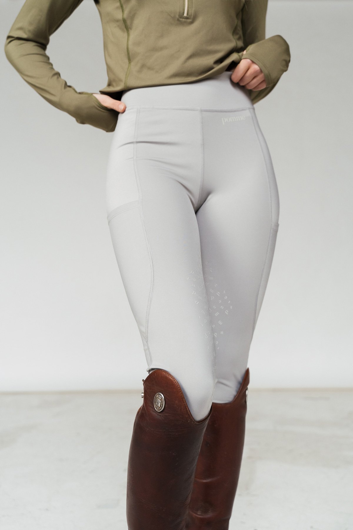 Millie Grey Drizzle Riding Leggings Classic