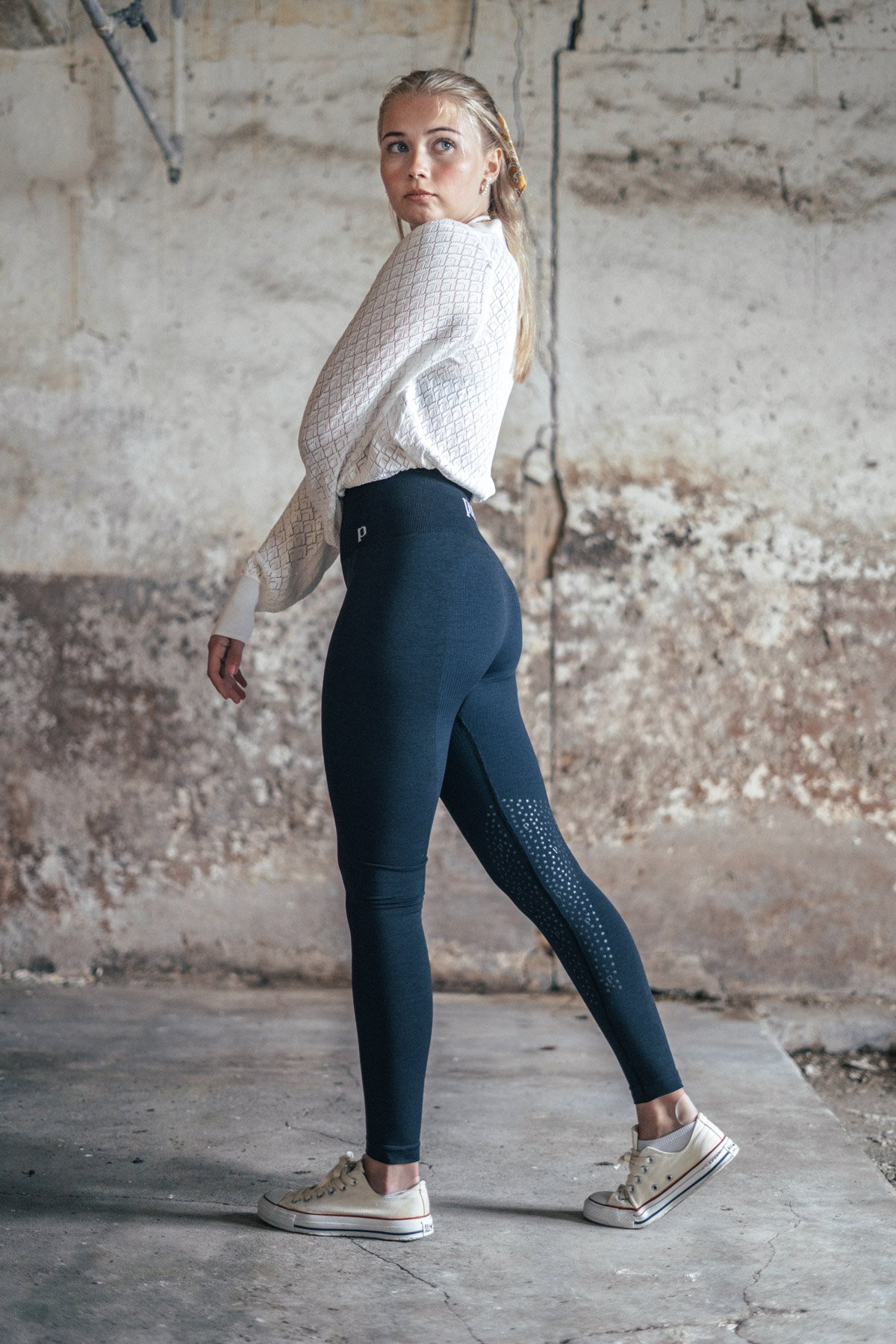 Sandy Navy, Riding Leggings Seamless | Pomme.com