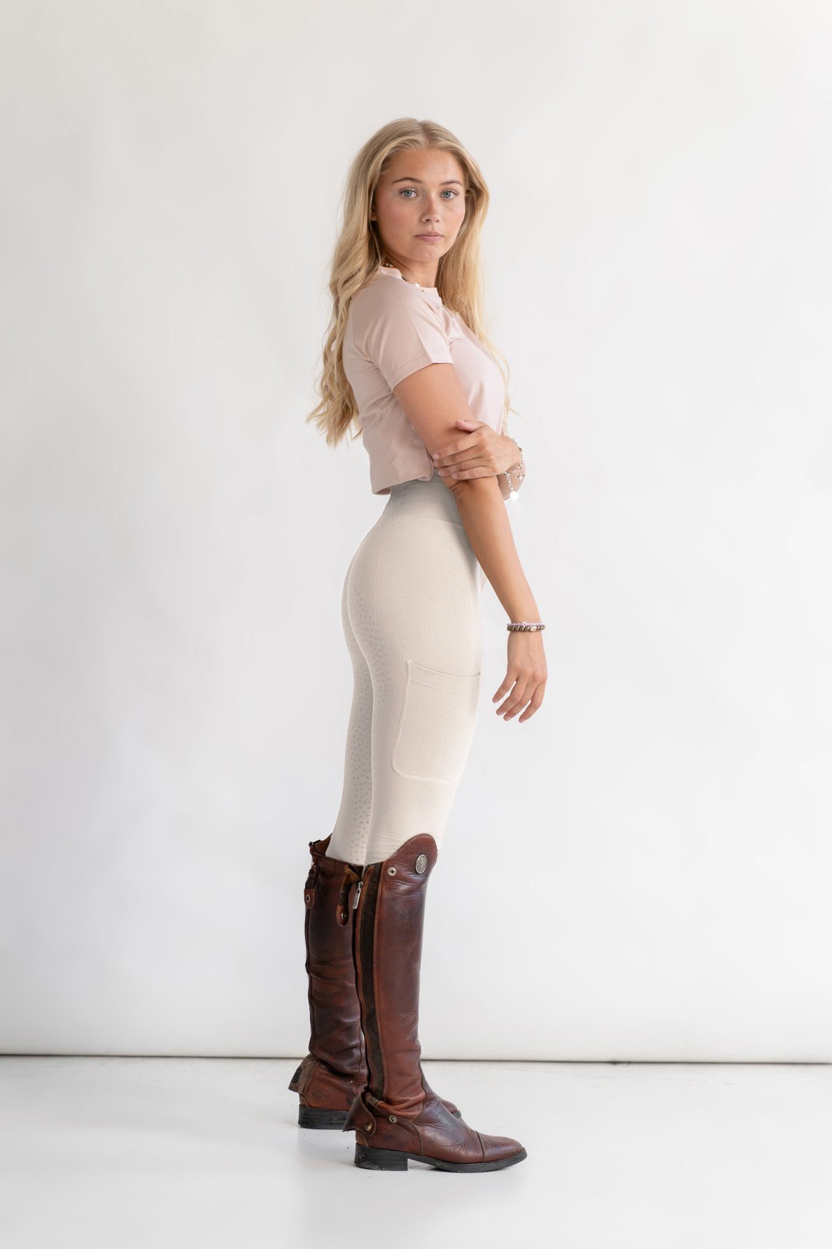 Sugar Fleeced Ivory Leggings