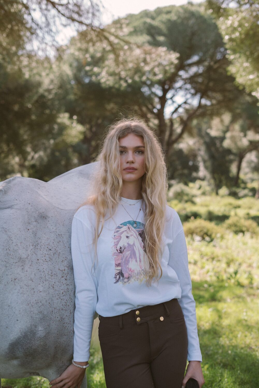 Madison Tee Long Sleeve, White - Image 8
