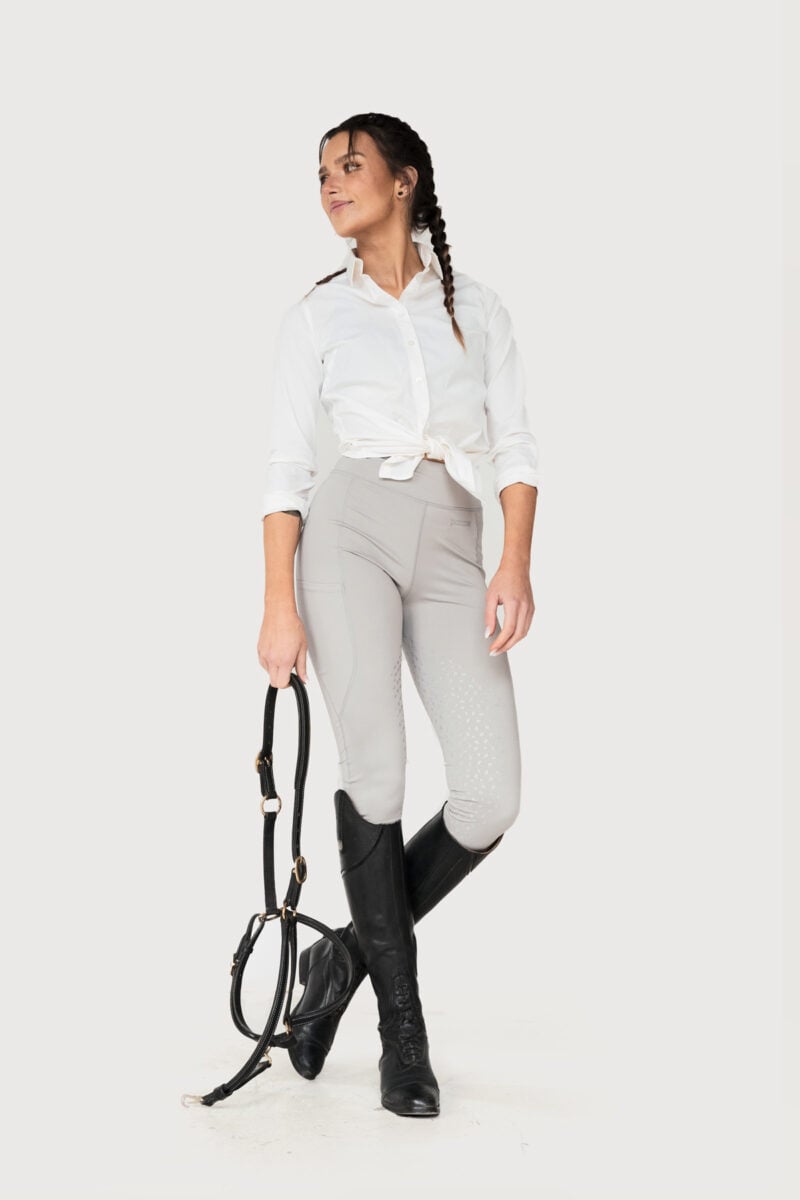 Millie Grey Drizzle Bling, Riding Leggings