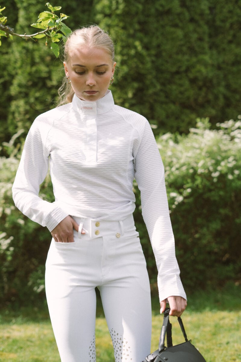 Nellie White Bling Gold, Breeches | Pomme