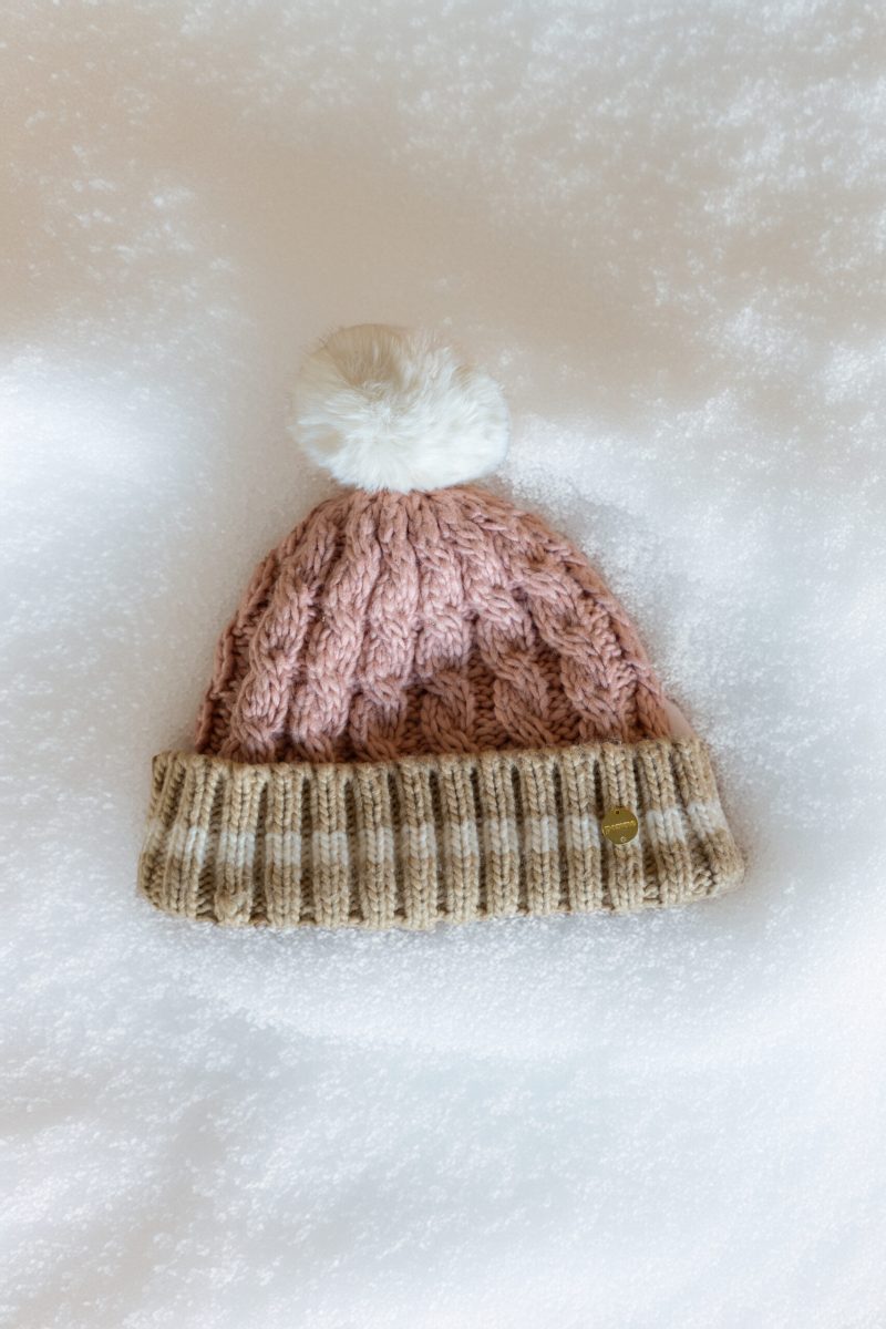 Lily Beanie Onesize, Pink/Creme