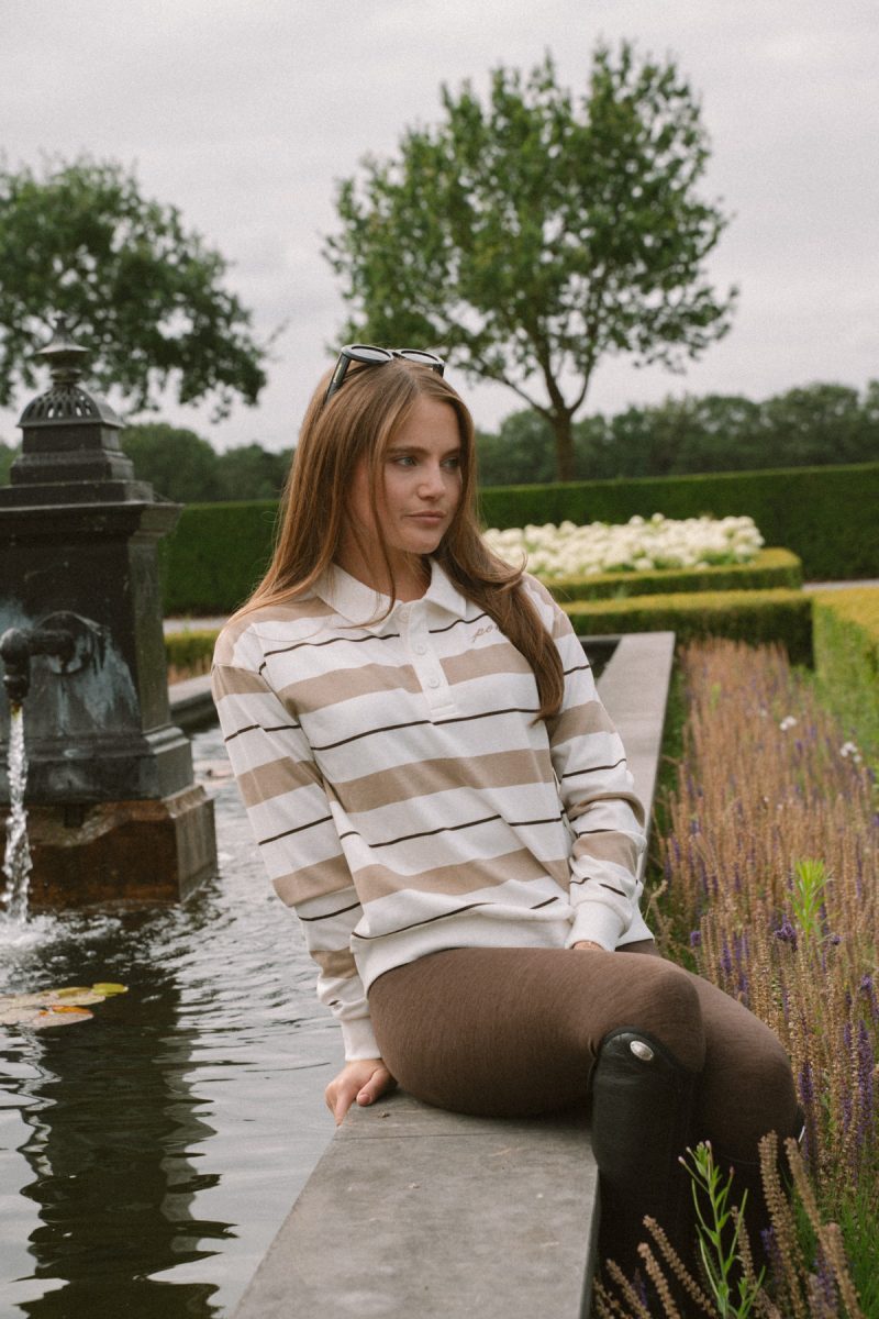 Diana Rugby Sweater, Savannah Tan:Chocolate 12