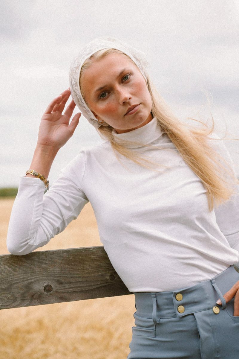 Ivy Cotton Polo, White 16